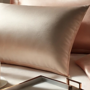 Beige - Lustrous Silk Pillowcase - King