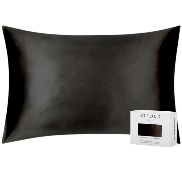 QN - Black — Lustrous Silk Pillowcase