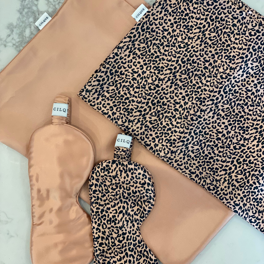 Rose Gold - 100% Silk Eye Mask detail