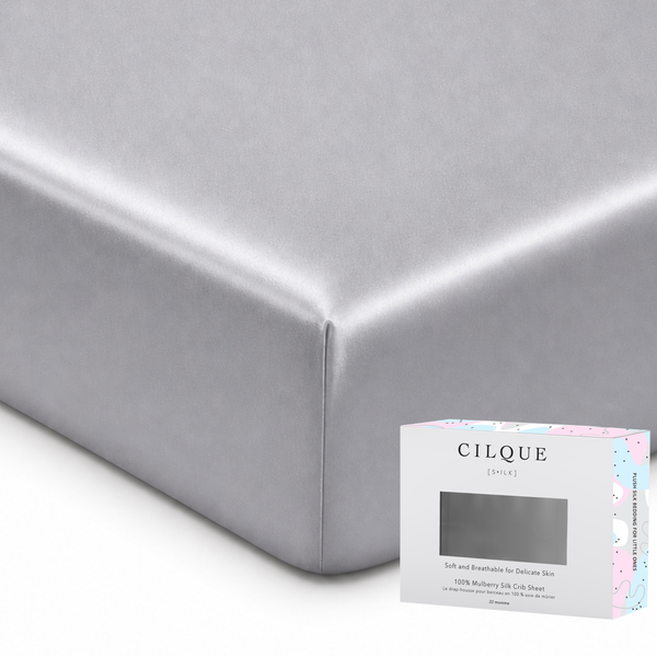 Grey — Plush Silk Crib Sheet