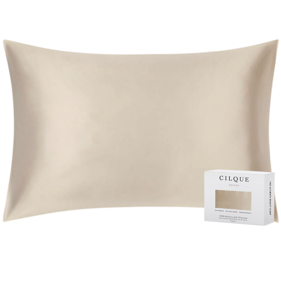 CILQUE Lustrous Silk Pillowcase - Nude