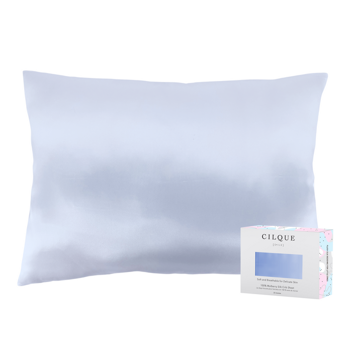 PLUSH SILK STANDARD PILLOWCASE - BLUE