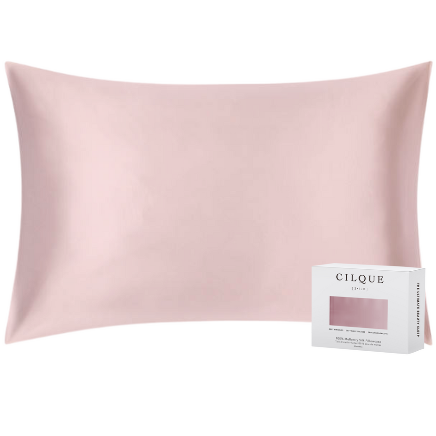 CILQUE Lustrous Silk Pillowcase - Blush