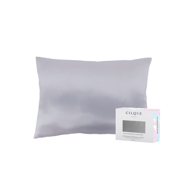 PLUSH SILK TODDLER PILLOWCASE - GREY