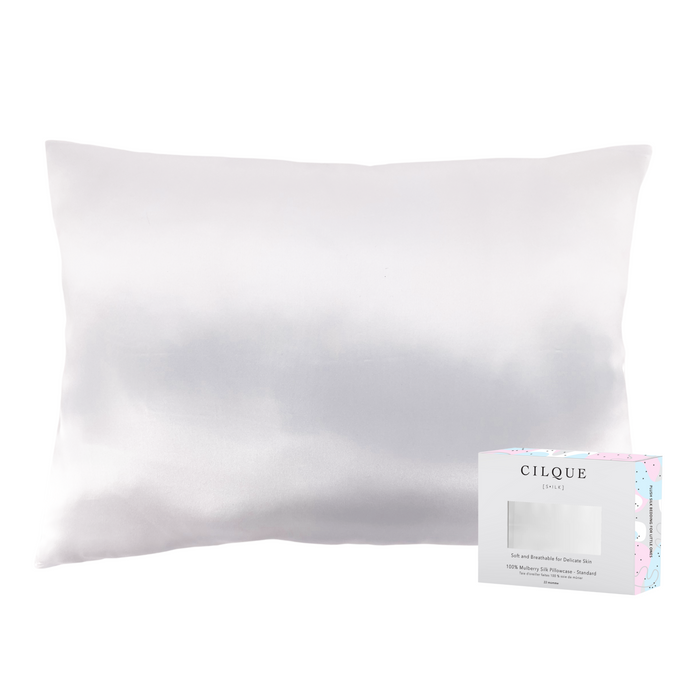PLUSH SILK STANDARD PILLOWCASE - VANILLA